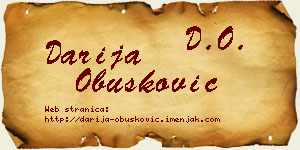 Darija Obušković vizit kartica
